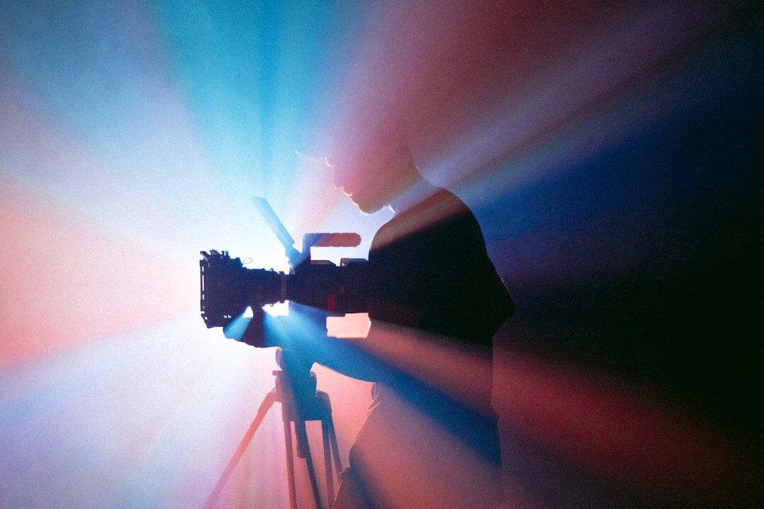Broadcast camera in a professional television studio